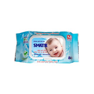 SMATIE COMBO 5 GÓI KHĂN ƯỚT XUẤT KHẨU SẠCH DỊU NHẸ AN TOÀN