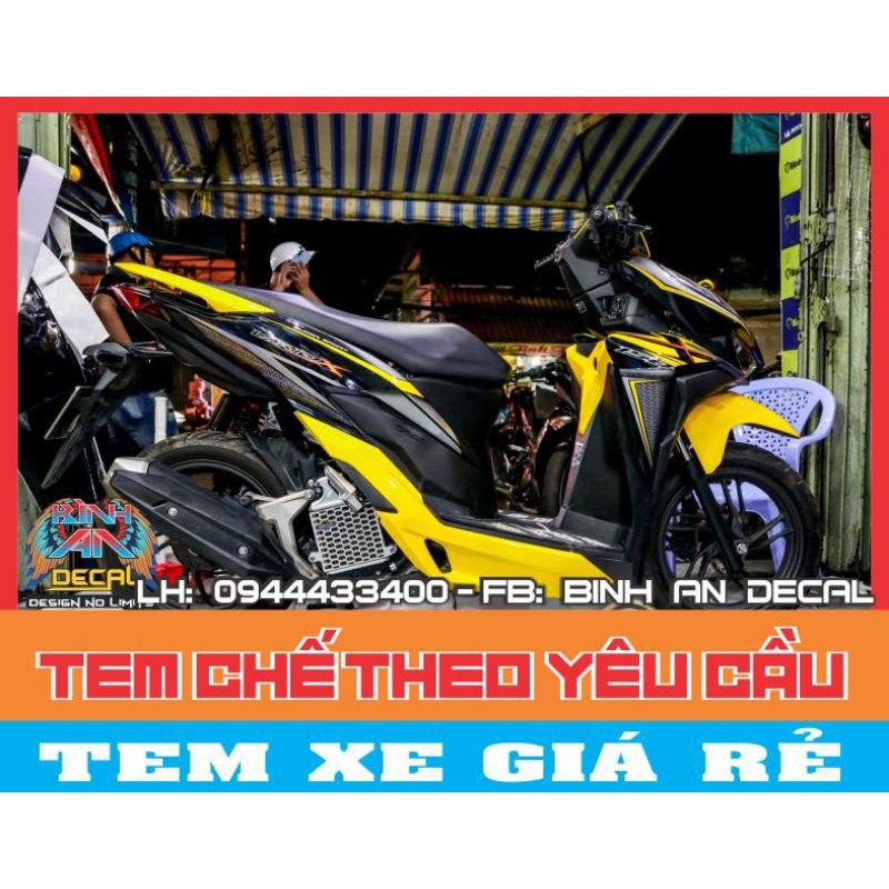 tem rời VARIO vàng đen.
