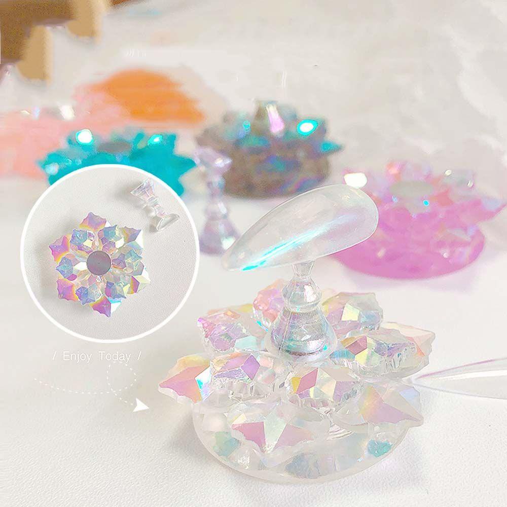 Kệ Trưng Bày Móng Tay Mini Cho Salon|Giá Đỡ Móng Tay Giả Hình Hoa Sen
