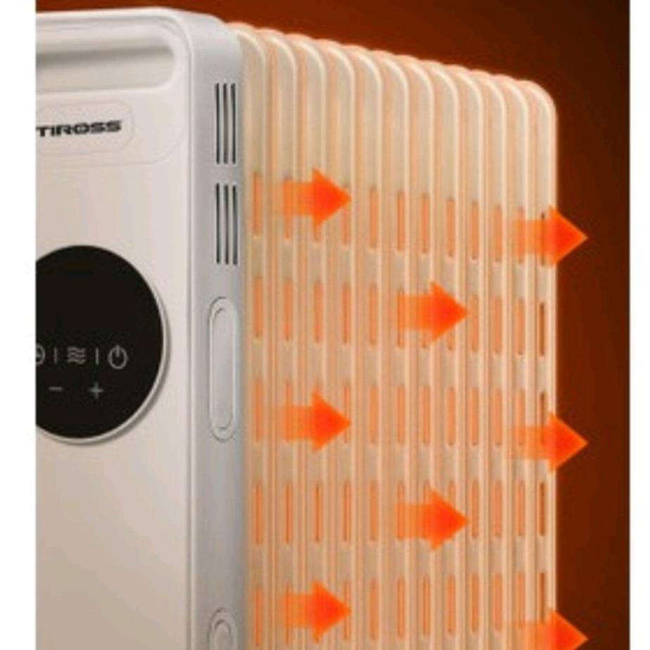 Sưởi dầu 13 thanh Tiross TS9221 có điều khiển công suất 2500W