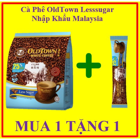 MUA 1TẶNG 1 Cà phê trắng Old Town Less Sugar