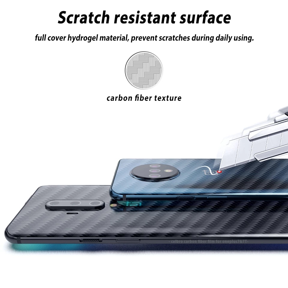 Miếng Dán Lưng Sợi Carbon 3D Cho OnePlus 10 Pro Nord CE 2 Lite 5G 9 8 7 Pro 9RT 8T 7T 6T