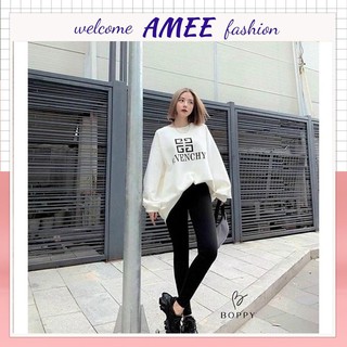 Quần legging_quần legging nữ cạp cao chất umi co giãn bò giấy Amee Fashion