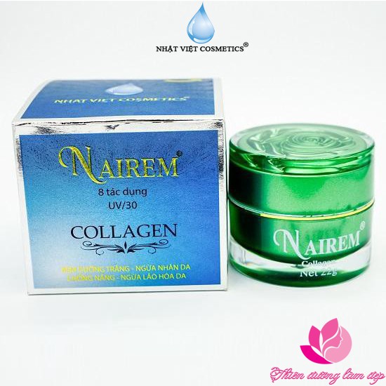 Kem dưỡng trắng, Ngừa nhăn da, Chống nắng, Ngừa lão hóa da kem NAIREM 8 tác dung Collagen NAIREM (22g)kem dưỡng ẩm dưỡng