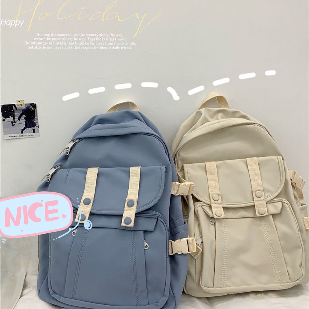 🎈Hàng giao ngay🎈Ba Lô Đi Học Đựng laptop 14 inch Màu Sắc Macaron Phong Cách Hàn Quốc Cho Nữ