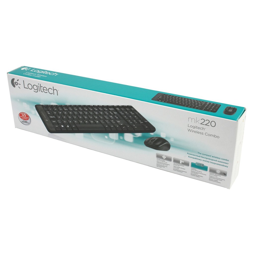 Bộ Bàn Phím Và Chuột Logitech MK220 Không Dây -