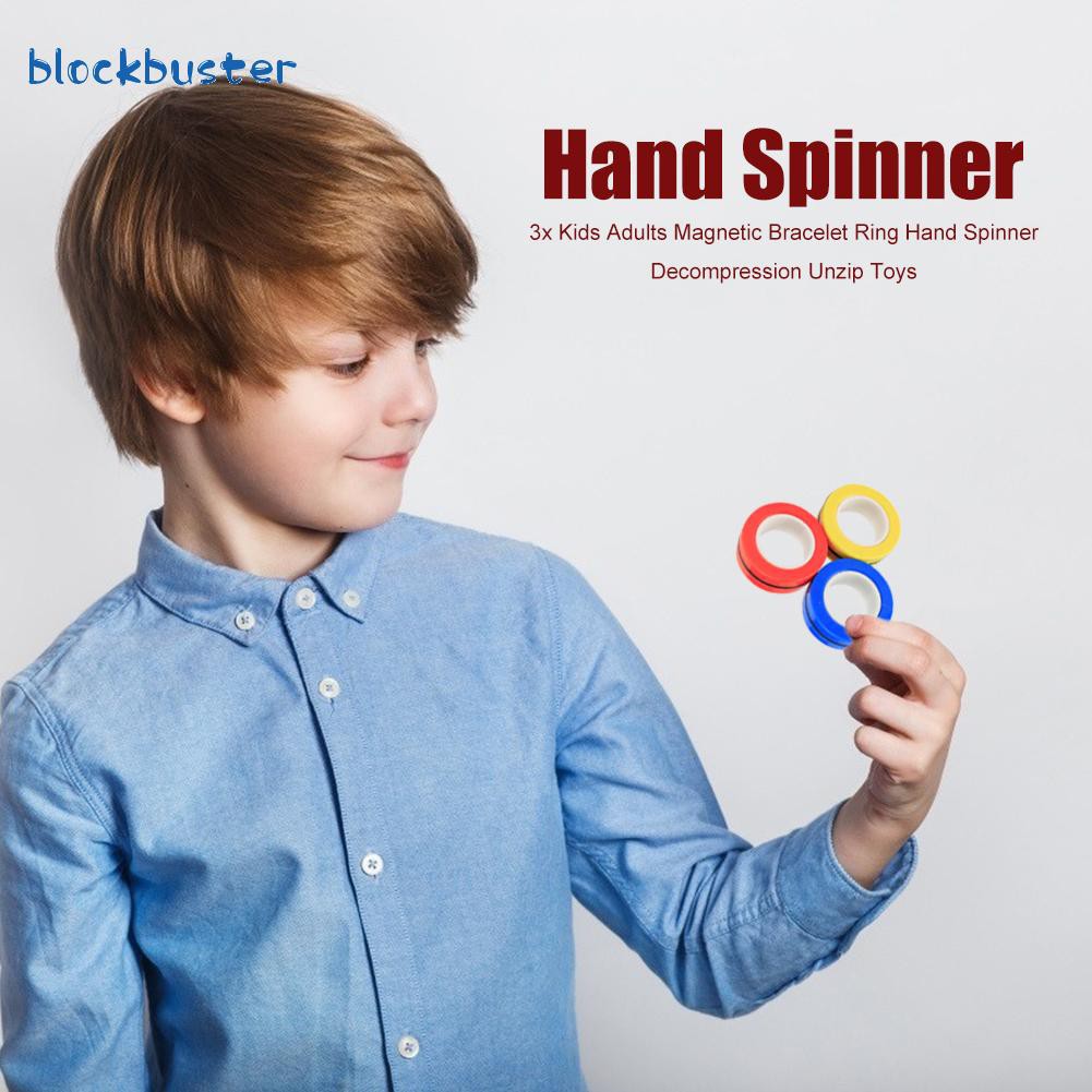 SPINNER Bộ 3 Vòng Tay Nam Châm Giúp Giảm Căng Thẳng