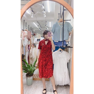 Váy sơ mi kèm đai sang xịn