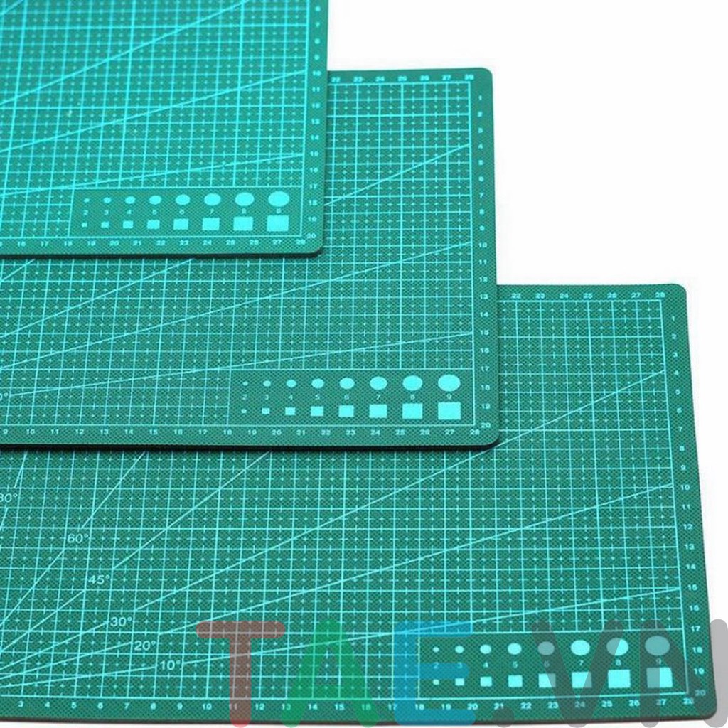 Bộ bảng lót cắt giấy A4,A5,A3 (Cutting mat) + Dao trổ giấy EASY GRIP (Tặng kèm 12 lưỡi dao)