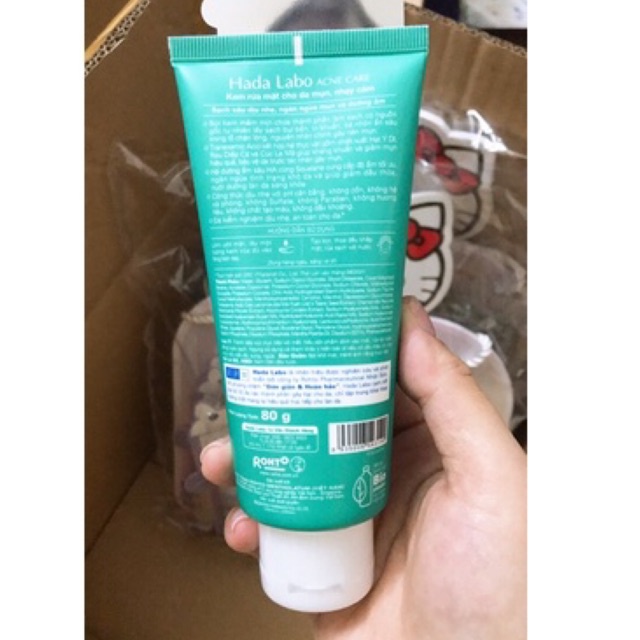 [ Mẫu Mới ] Kem Rửa Mặt Hada Labo Cho Da Mụn Và Nhạy Cảm 80g