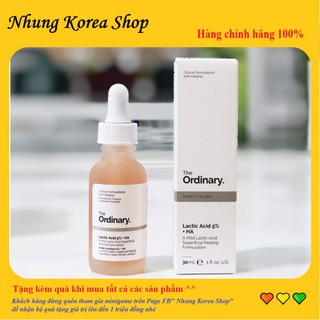 (Bill Korea) Tinh Chất Serum The Ordinary Lactic Acid 5% - 10% + HA - 30ml tẩy tế tào thết, cấp ẩm, sáng da