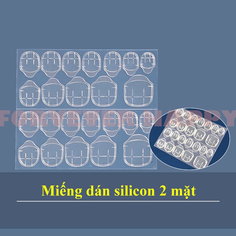 Tấm dán silicon 2 mặt  dùng để gắn móng giả loại cao cấp chống nước