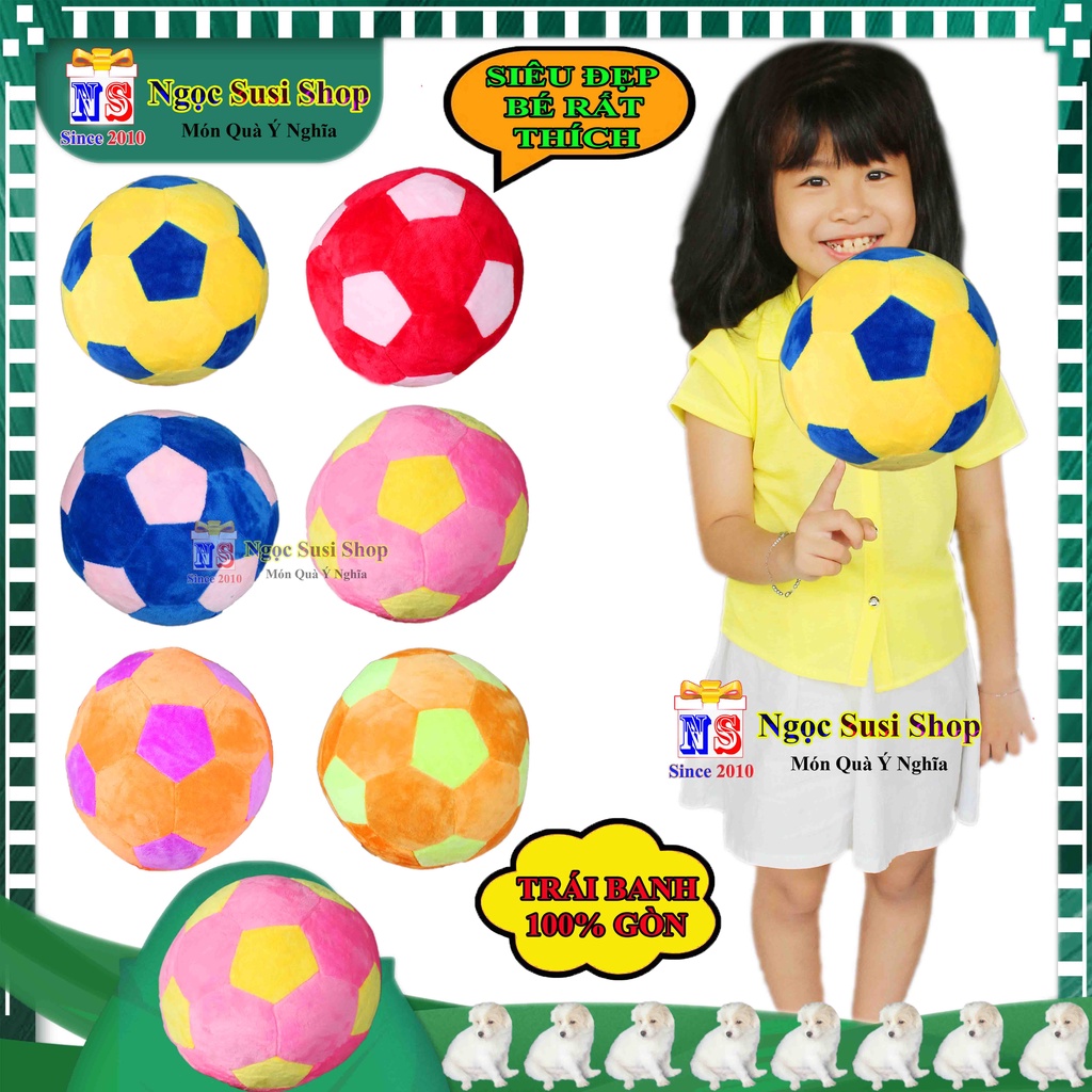 THÚ BÔNG GỐI ÔM TRÁI BANH SIÊU MỀM MỊN NHIỀU MÀU CHO BÉ - GẤU BÔNG HÌNH TRÁI BANH