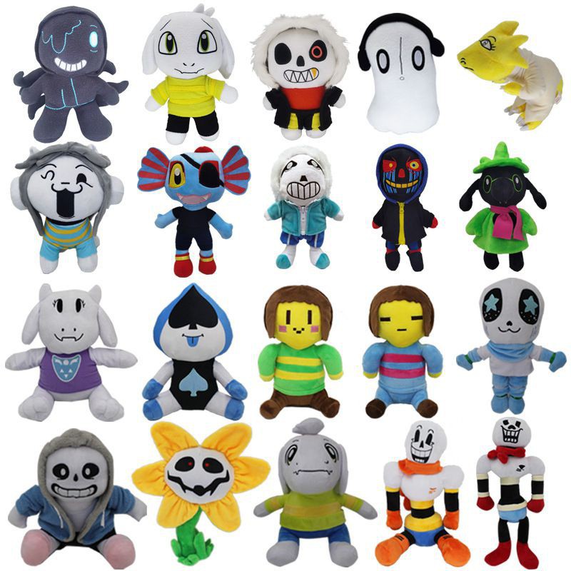 Búp bê nhồi bông đồ chơi Undertale Sans Sunflower Chara Asriel Lancer dễ thương làm quà tặng cho bé