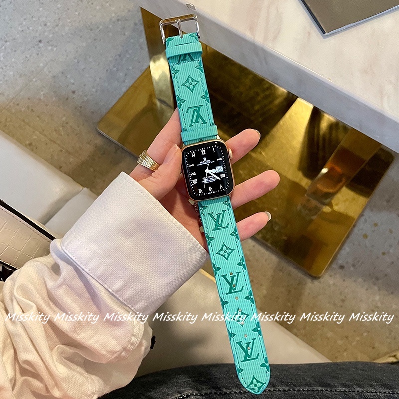 Dây Đeo Bằng Da Sang Trọng Cho Đồng Hồ Thông Minh iWatch Series 7 6 SE 5 4 3 2 40mm 44mm 38mm 42mm