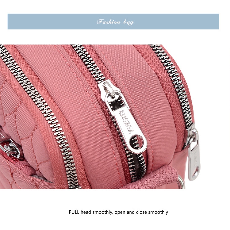 Túi Đeo Vai Đựng Điện Thoại Bằng Vải Nylon Thêu Họa Tiết Phong Cách Mới Cho Nữ