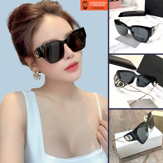 Kính mát nam nữ POSHOP [kính râm] thời trang chống tia uv400 gọng kim loại mắt vuông to hot trend hàn quốc D001