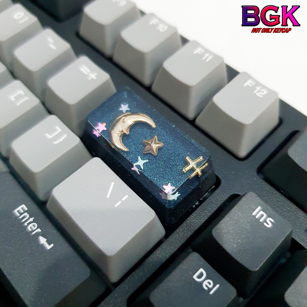 Keycap Lẻ hình mặt trăng khuyết Crescent Moon OEM 2U profile ( keycap resin độc lạ )( Keycap Artisan )