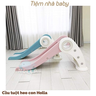 🐰TIỆM NHÀ BABY|🧧 QÙA TẾT CHO BÉ|[CHÍNH HÃNG/SHIP 1H] CẦU TRƯỢT GẤP GỌN HOLLA PIG 2021