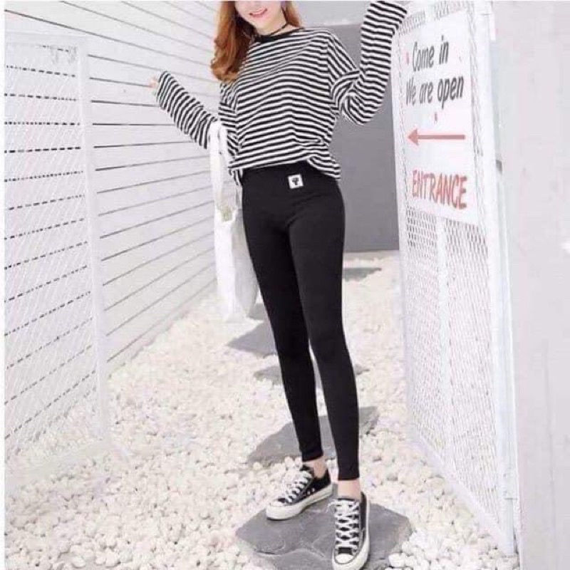 Quần legging mèo lót lông Quần mèo lông Quần legging nữ