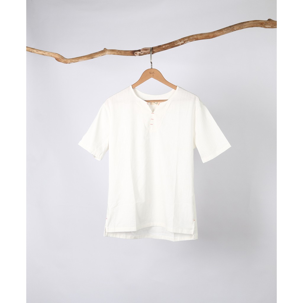 Áo thun nam cổ V thời trang vải đũi (linen) cao cấp | BigBuy360 - bigbuy360.vn