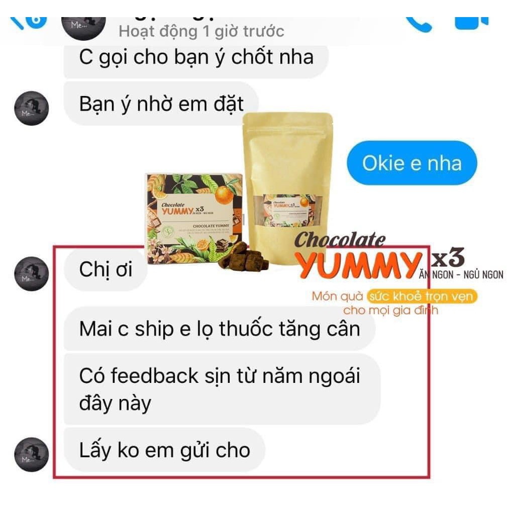 [Freeship HN HCM Viên thảo mộc tăng cân Yummy Socola ăn ngon ngủ ngon]