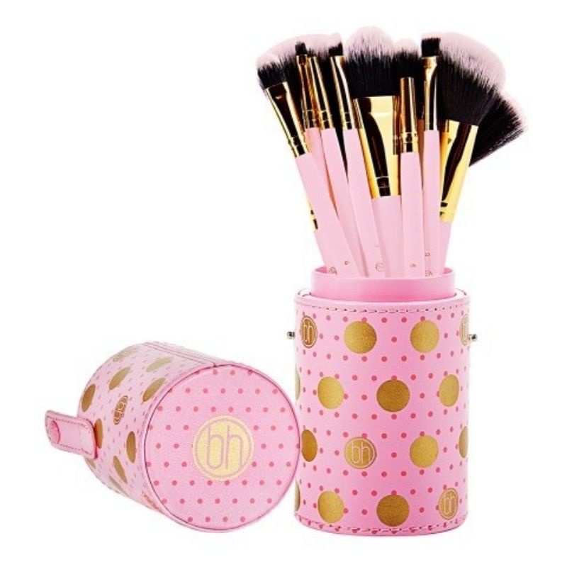 Cọ trang điểm bh cosmetics pink a dot, bộ cọ 11 cây make up cá nhân không kích ứng da mặt