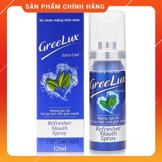 Xịt Thơm Miệng Greelux Extra Cool Thảo Dược Xanh Dương_12ml