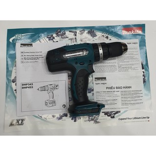 Máy khoan búa vặn vít dùng pin makita dhp453z 18v