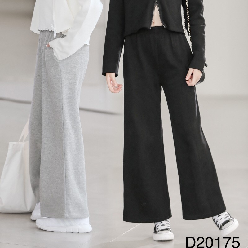 Quần nỉ lót lông ống rộng cho bé gái kiểu dáng xinh xắn full size Beeshop D20175