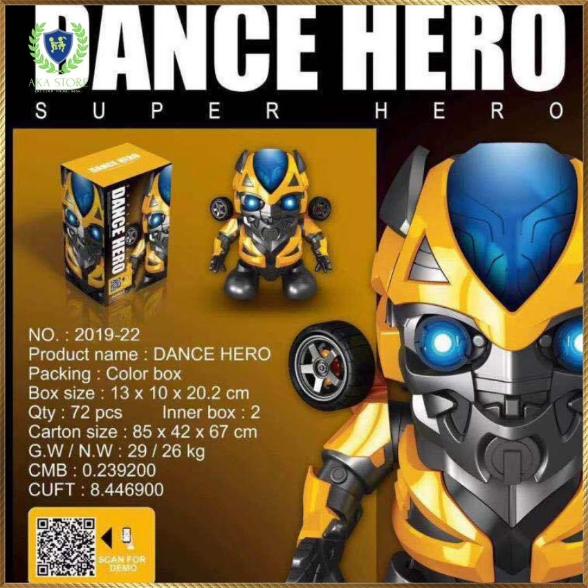 [QUÀ TẶNG 10K] Đồ chơi robot nhảy múa Bumblebee bản nâng cấp iron man nhảy múa, hàng siêu đẹp và cứng cáp, AKA Store