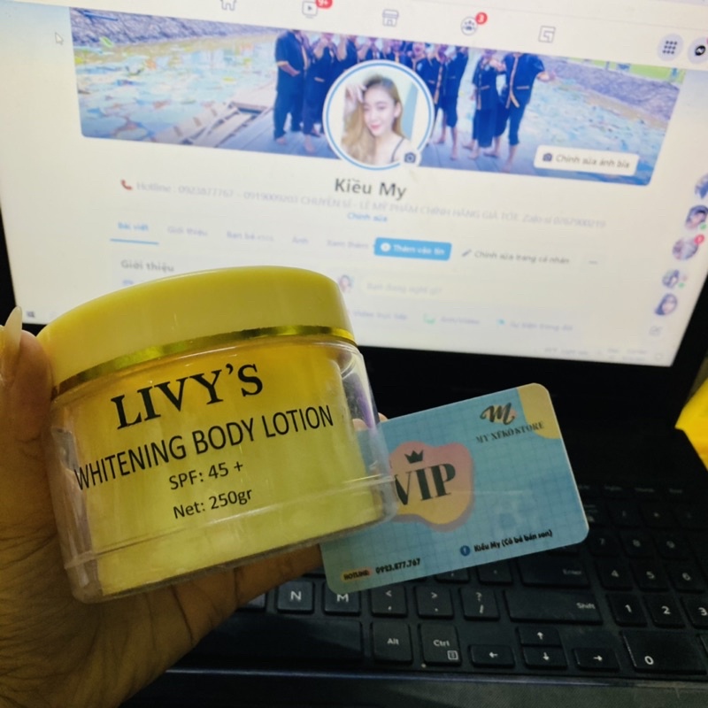 KEM DƯỠNG TRẮNG BODY LIVY THÁI LAN VÀNG 250G [My Xeko] | BigBuy360 - bigbuy360.vn