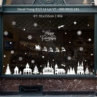 Decal Noel Thành phố Tuyết trắng size lớn