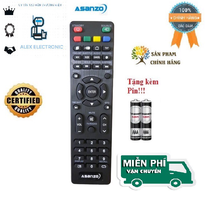 Điều khiển tivi Asanzo các dòng Asanzo LED/LCD Smart TV- Hàng tốt-Điện tử Alex