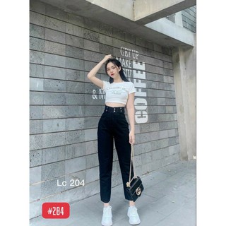 🌀Baggy Jeans 2 Nút Khuy Cài