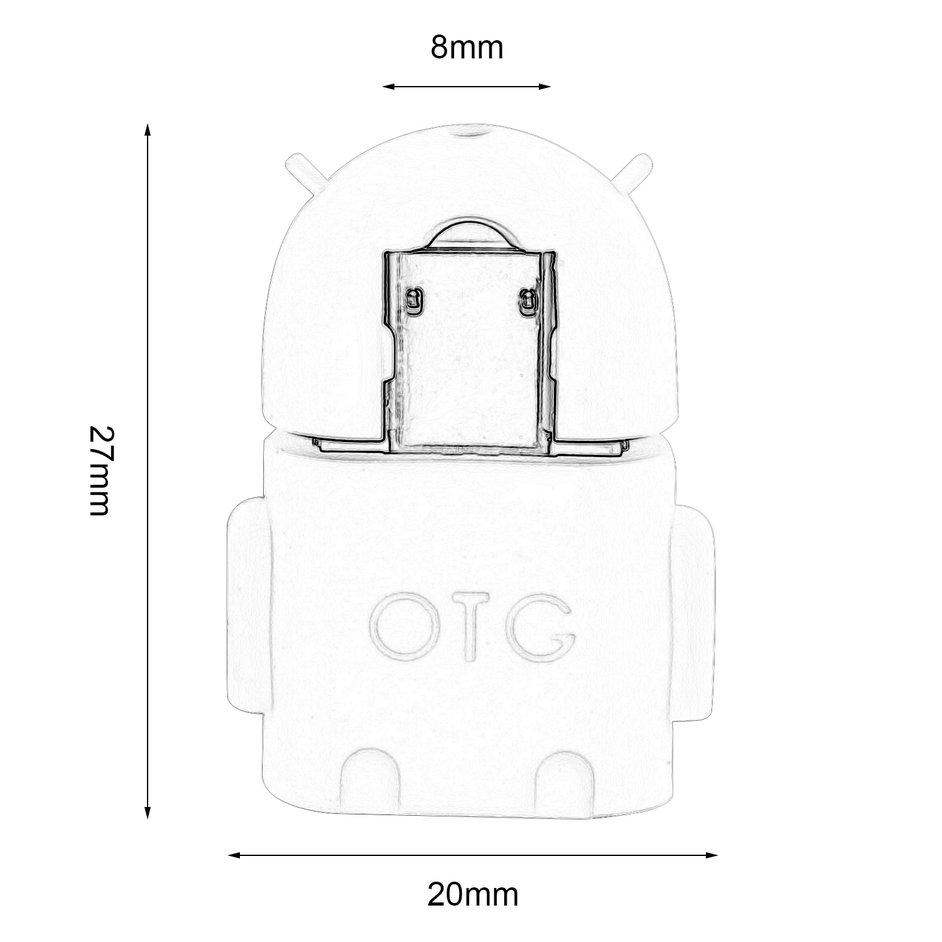 ⚡Micro USB 2.0 OTG Adapter for Android tablet phone Computer white