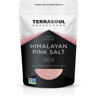 [Terrasoul Superfoods] Muối hồng Himalaya tinh khiết dạng mịn 454g