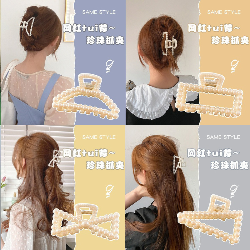 Kẹp Tóc Hình Trái Tim Đính Ngọc Trai Thời Trang Cho Nữ