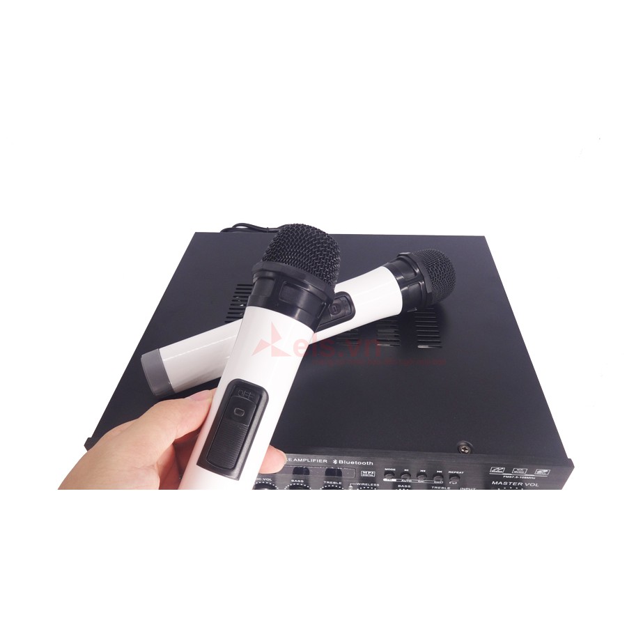 Ampli Karaoke Bluetooth Sunbuck MP618E Tặng Kèm 2 Mic Không Dây