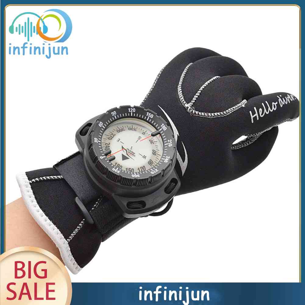 Đồng Hồ La Bàn Dạ Quang Chống Thấm Nước Hỗ Trợ Lặn Biển Cắm Trại Tiện Dụng