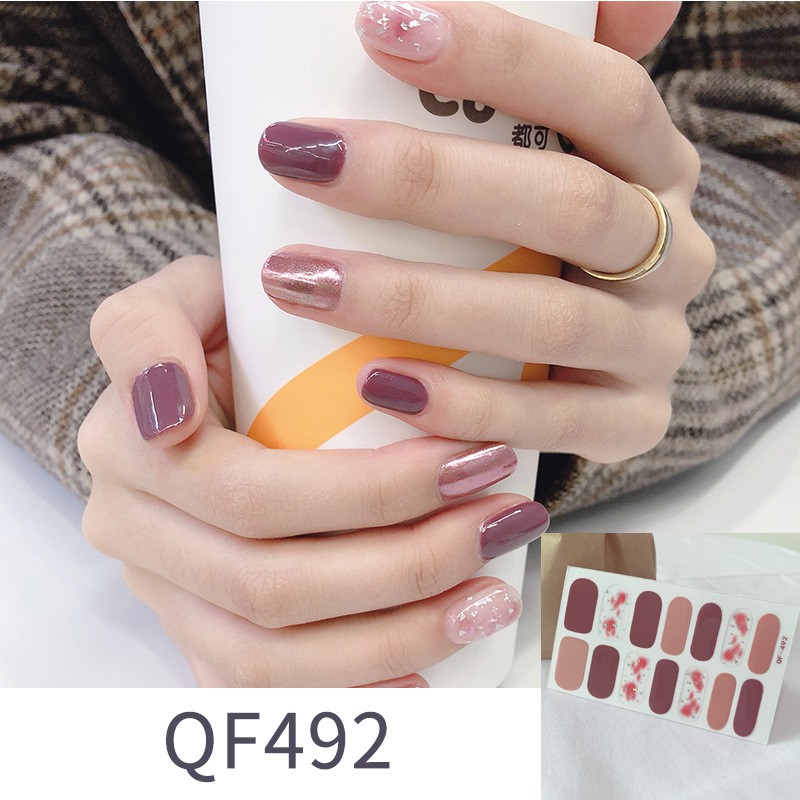 Bộ 14 miếng dán móng tay nghệ thuật chuyên dụng chất lượng cao DIY