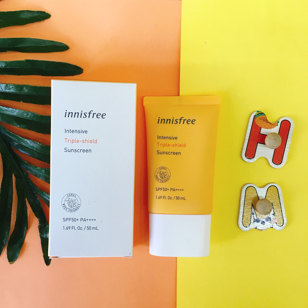 (MINI SIZE/FULL)Kem Chống Nắng Chống Trôi, Điều Chỉnh Tông Da Innisfree Intensive Triple-Shield Sunscreen SPF 50+/PA++++