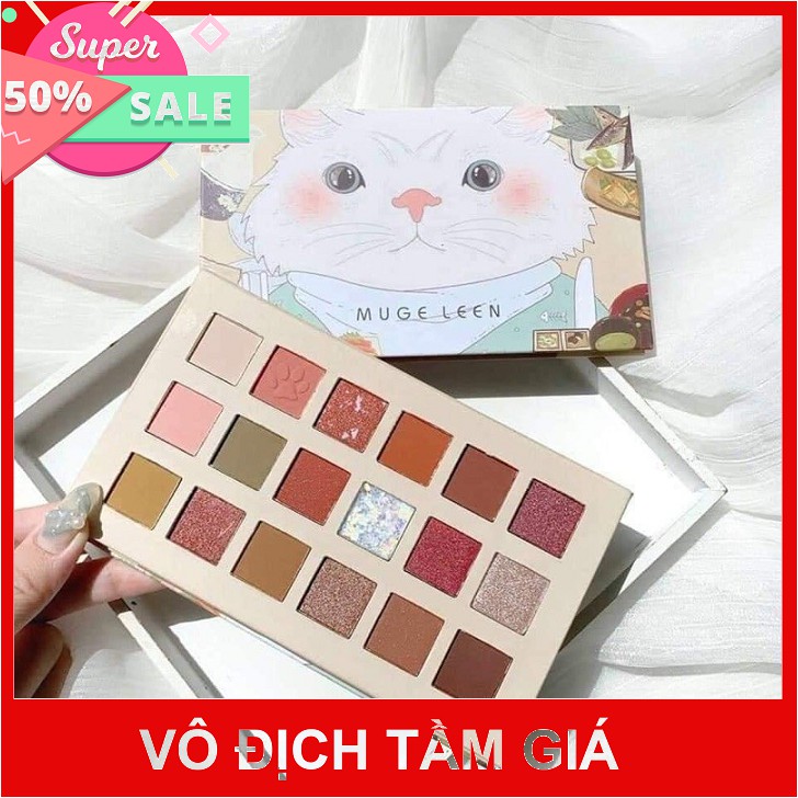Phấn Mắt ⚡️𝐅𝐑𝐄𝐄 𝐒𝐇𝐈𝐏⚡️ Phấn Mắt Muge Leen Cat 18 Ô  Kèm Gương Mẫu Mới | BigBuy360 - bigbuy360.vn