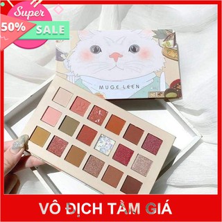 Phấn Mắt ⚡️𝐅𝐑𝐄𝐄 𝐒𝐇𝐈𝐏⚡️ Phấn Mắt Muge Leen Cat 18 Ô  Kèm Gương Mẫu Mới
