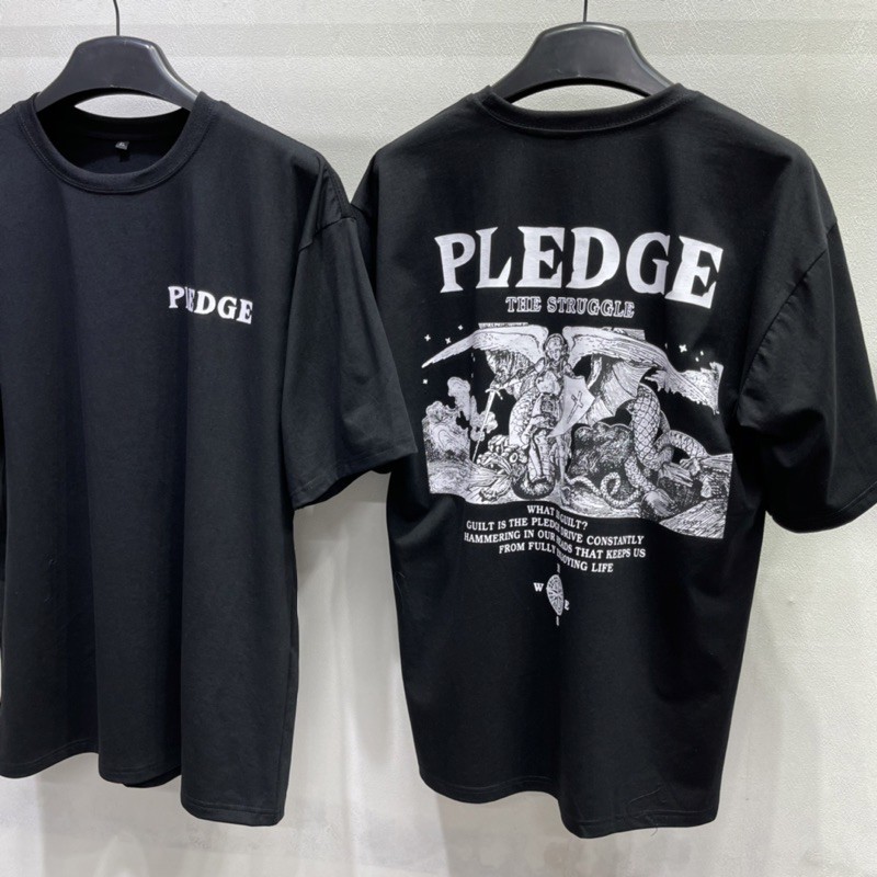 Áo thun Kun Shop PLEDGE Nam nữ Áo thun tay lỡ vải cotton | BigBuy360 - bigbuy360.vn