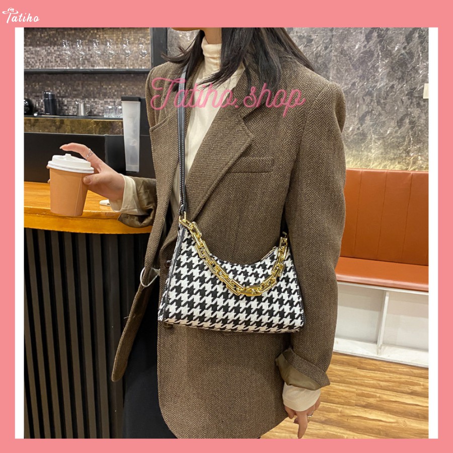 [HÀNG XỊN, GIÁ TỐT] Túi Xách Kẹp Nách Đeo Chéo Họa Tiết Houndtouch Nữ Đẹp Sang Trọng - Mã TUI20