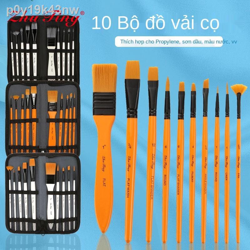 ❃Mỹ thuật Màu nước Bàn chải Nylon Tóc Móc Dòng Bút Bột Acrylic Dầu Bộ công cụ vẽ tranh đa chức năng