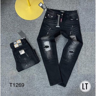 Quần bò nam BBR rách vẩy sơn - Quần jean nam - Quần bò ống côn - Bee Shop