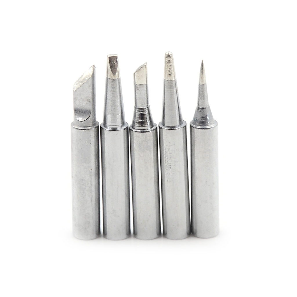 Set 5 đầu hàn sắt JETTING 936 bằng đồng thau hình nón/hình xiên chuyên dụng