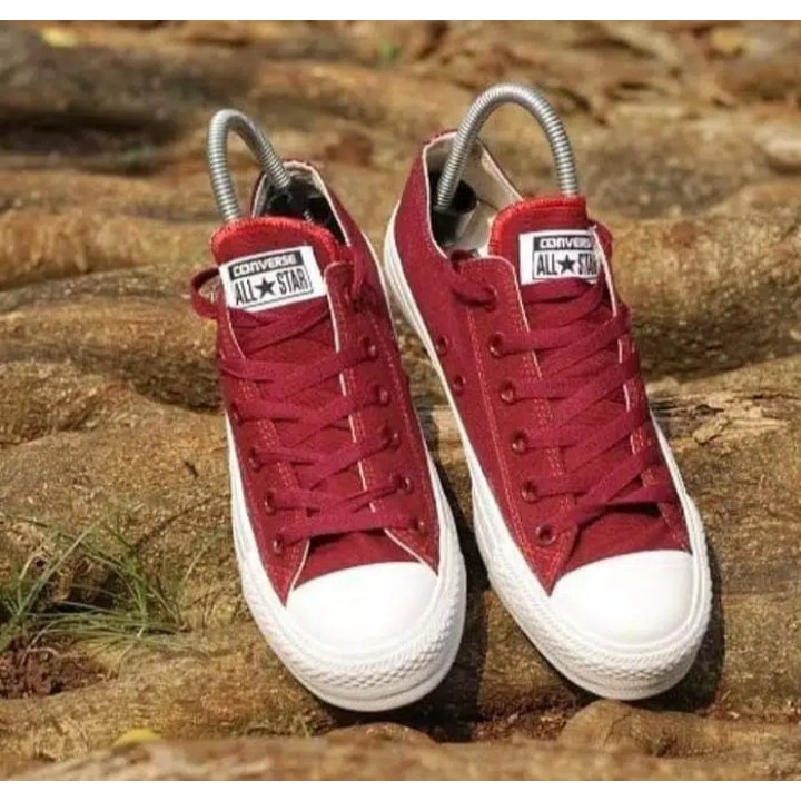 Giày Thể Thao Converse_21 Màu Đỏ Maroon Cổ Thấp Thời Trang